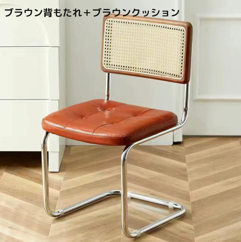 ラタン ラタンチェア レザー 北欧風 北欧風家具 椅子 おしゃれ  インテリア チェア イス デスクチェア ダイニングチェア ダイニング 天然木 1脚 カフェ 書斎 オフィス リビング オシャレ 寝室 メイク 在宅ワーク