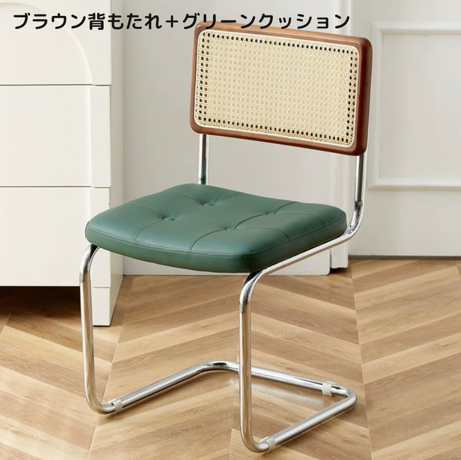 ラタン ラタンチェア レザー 北欧風 北欧風家具 椅子 おしゃれ  インテリア チェア イス デスクチェア ダイニングチェア ダイニング 天然木 1脚 カフェ 書斎 オフィス リビング オシャレ 寝室 メイク 在宅ワーク