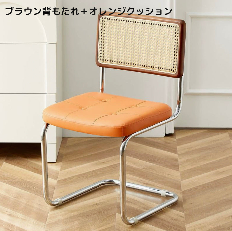 ラタン ラタンチェア レザー 北欧風 北欧風家具 椅子 おしゃれ  インテリア チェア イス デスクチェア ダイニングチェア ダイニング 天然木 1脚 カフェ 書斎 オフィス リビング オシャレ 寝室 メイク 在宅ワーク