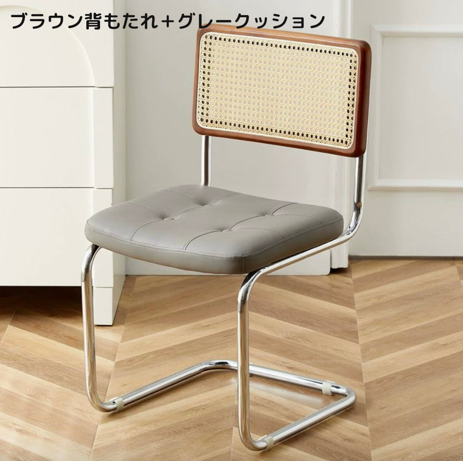 ラタン ラタンチェア レザー 北欧風 北欧風家具 椅子 おしゃれ  インテリア チェア イス デスクチェア ダイニングチェア ダイニング 天然木 1脚 カフェ 書斎 オフィス リビング オシャレ 寝室 メイク 在宅ワーク