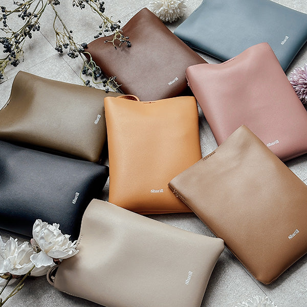 レザーロゴミニショルダーバッグ