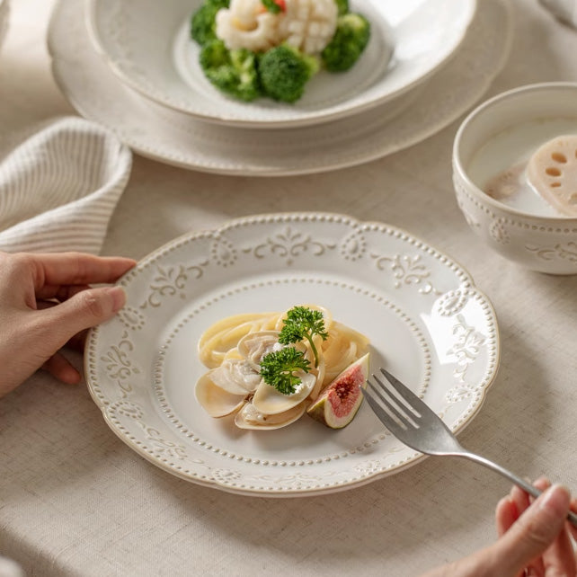 フレンチプレートとボウル セット　一人用食器セット　プレートセット　北欧風食器セット